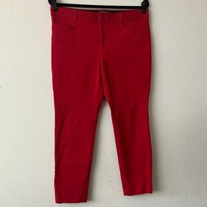 Banana Republic Red Sloan Pant Size 10